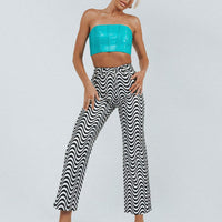 The Ragged Priest Wave Jeans Glitter Denim Silver / Black