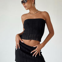 Macaulay Knit Mini Skirt Black