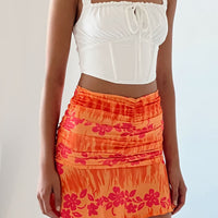 Amelia Mini Skirt Orange