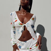 Drawn To You Mini Skirt Multi