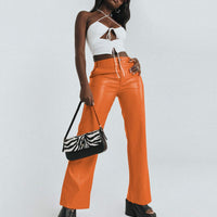Ashlea PU Pants Orange