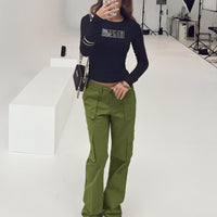Mawson Bootleg Cargo Pant Green