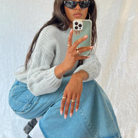 The Ragged Priest Carpenter Maxi Skirt Mid Blue