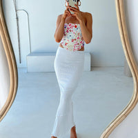 Oscar Maxi Skirt White