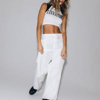 Austin Parachute Pants White