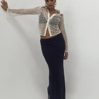 Belle Knit Maxi Skirt Black