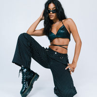 Boyd Pinstripe Cargo Pants Black