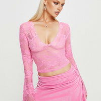 Donelli Asymmetric Mini Skirt Pink