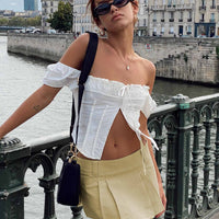 Leon Cargo Mini Skirt Beige