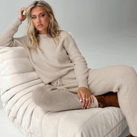 Abrams Rib Knit Pant Beige