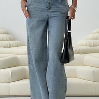 Jewelz High Rise Wide Leg Jeans Light Wash