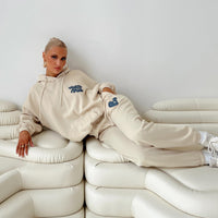 Princess Polly Track Pants Bubble Text Stone / Slate