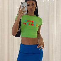 Karley Low Waist Mini Skirt Blue