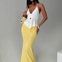Jodie Maxi Skirt Lemon Yellow