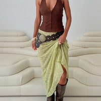 Pura Vida Lace Maxi Skirt Sage