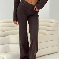 Try Me Knit Pants Chocolate Tall