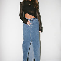 Batkins Maxi Skirt Dark Wash Denim