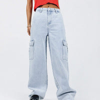 Marylou Cargo Jeans Light Wash Denim