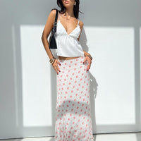 Dancing In A Field Maxi Skirt Pink Floral