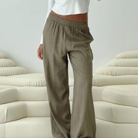 Louis Linen Blend Pants Olive