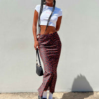 Jodie Maxi Skirt Black Floral