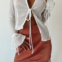 Leila Mini Skirt Brown