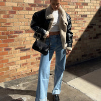 Ollie Mid Rise Straight Leg Jeans Mid Wash
