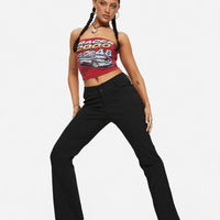 Archette Pant Black Pinstripe