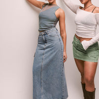 McGuane Denim Midi Skirt Petite