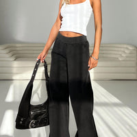 Summits Flared Track Pants Washed Black