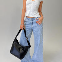 Reaper Mid Rise Baggy Jeans Light Blue Wash