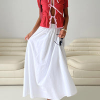 Valerio Maxi Skirt White