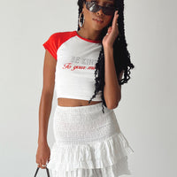 Cailyn Mini Skirt White