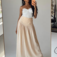 Adelaide Maxi Skirt Beige