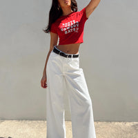 Patridge Wide Leg Jeans White