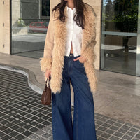 Naylor Mid Rise Wide Leg Jeans Mid Blue Denim