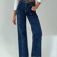 Chad Cargo Jeans Dark Wash Denim