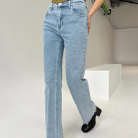 Pyrene Straight Leg Jeans Mid Wash Denim