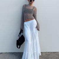 Miriah Maxi Skirt White