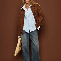 Paltrow Mid Rise Wide Leg Cargo Jeans Mid Blue Wash Petite