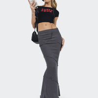 Oscar Maxi Skirt Grey