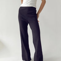 Allen Ribbed Pants Black