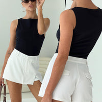 Deuce Split Skort White