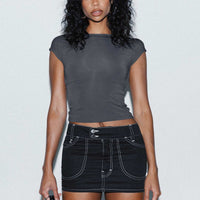 Motel Dipta Skirt Black / White