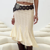 Betharia Midi Skirt Cream