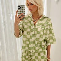 Franke Checkerboard Set Green / Beige