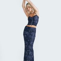 Buttercup Maxi Skirt Blue