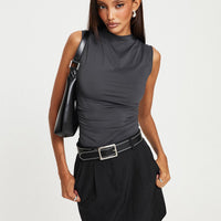Arc Mini Skirt Black