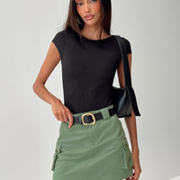 Lydie Cargo Mini Skirt Green