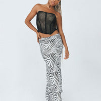 Ziggy Maxi Skirt Black / White